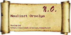 Neuliszt Orsolya névjegykártya