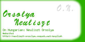 orsolya neuliszt business card